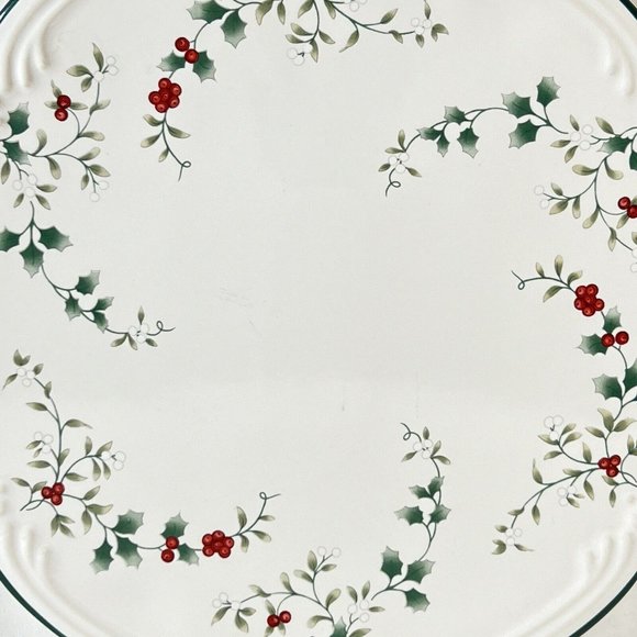 Vtg Pfaltzgraff Winterberry Trivet Hot Plate Cheese Tray 8.75 IN Scalloped Edge - Picture 2 of 5